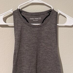 Outdoor Voices Heather Charcoal Gray Performance Tank